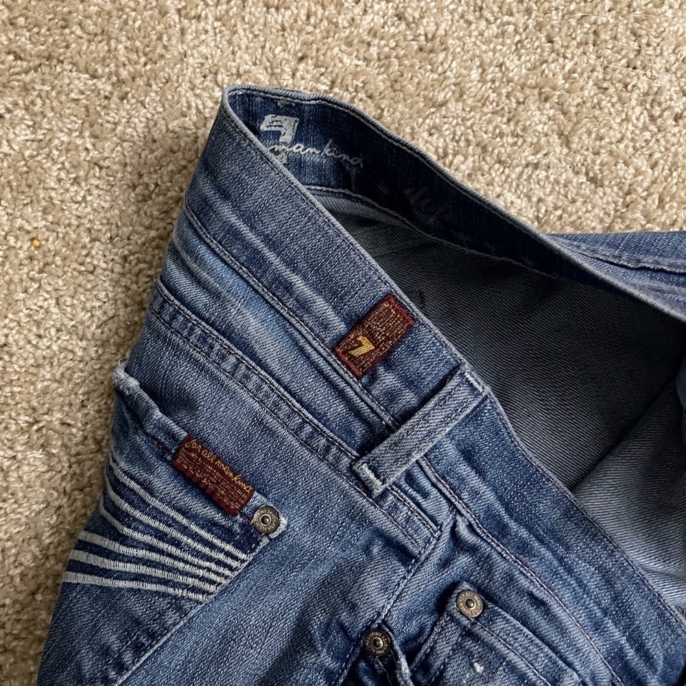 (sold) Dojo 7 For All Mankind Flare Leg Jeans Casual School Vintage Bootcut - Picture 4 of 9